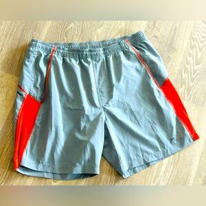 North Face Shorts Mens L Large Gray Flashdry Lined Swim Beach Zip Pocket